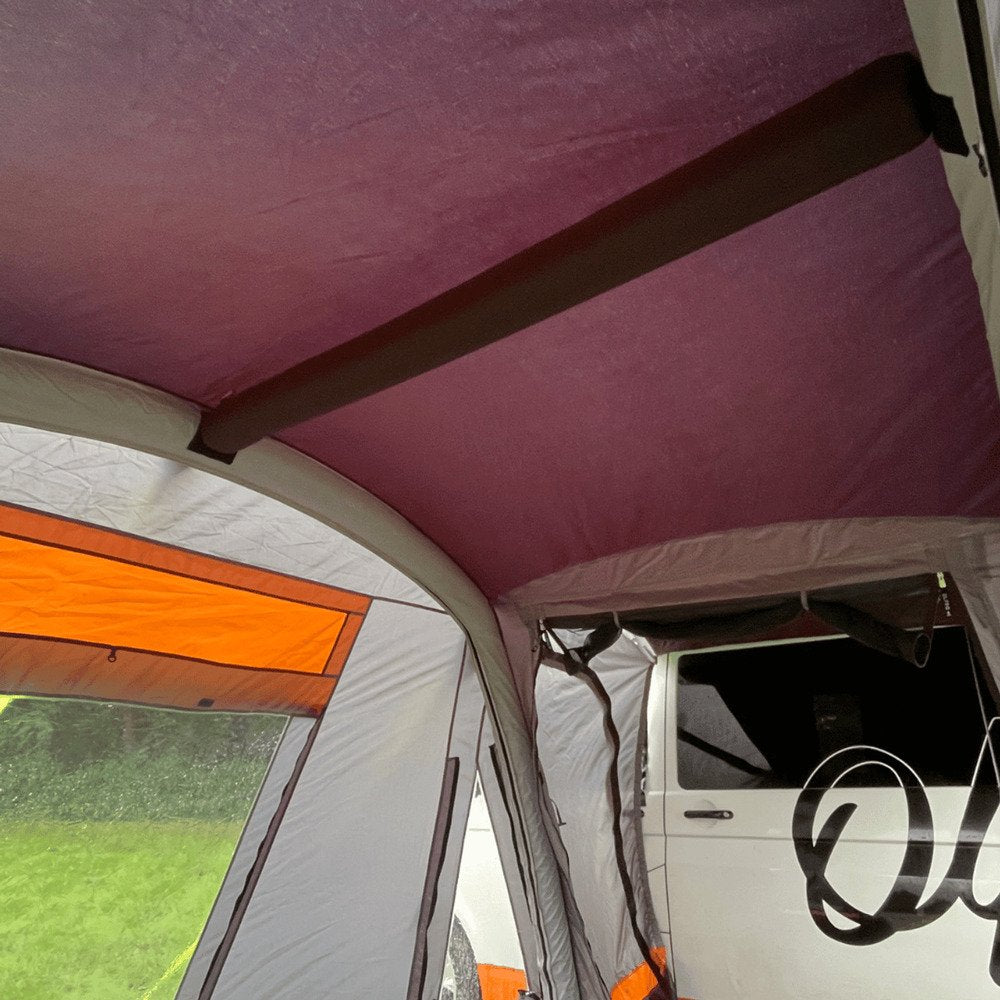 OLPRO Cubo Breeze v2 Campervan Awning - Charcoal & Orange